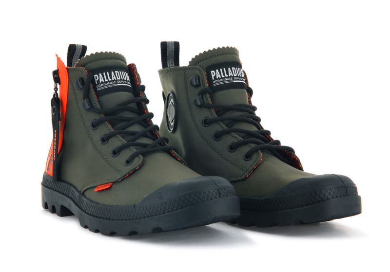 Palladium Pampa Unlocked Čizme Muške Tamno Maslinasto Zelene | VYlX8R1s