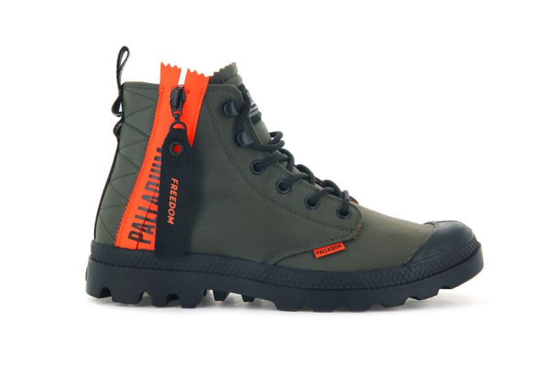 Palladium Pampa Unlocked Čizme Muške Tamno Maslinasto Zelene | VYlX8R1s