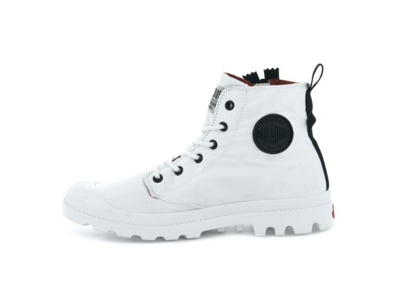 Palladium Pampa Unzipped Čizme Muške Bijele | 6FZzw0mM