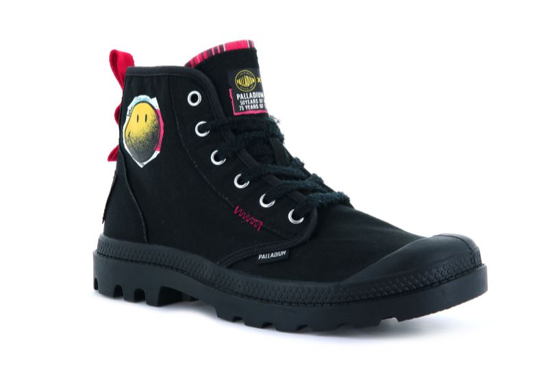 Palladium Pampa X Smiley 1970 Čizme Ženske Crne | XKXcJrdp