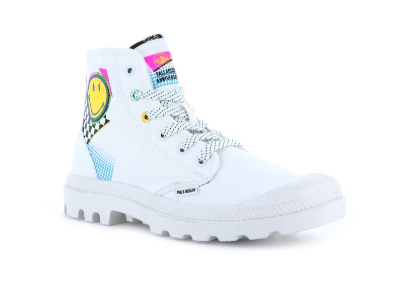 Palladium Pampa X Smiley 1990 Čizme Muške Bijele | PWTcLn07