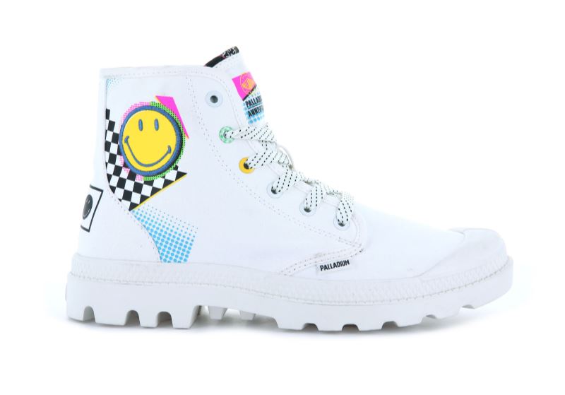 Palladium Pampa X Smiley 1990 Čizme Ženske Bijele | 4NIrloEY