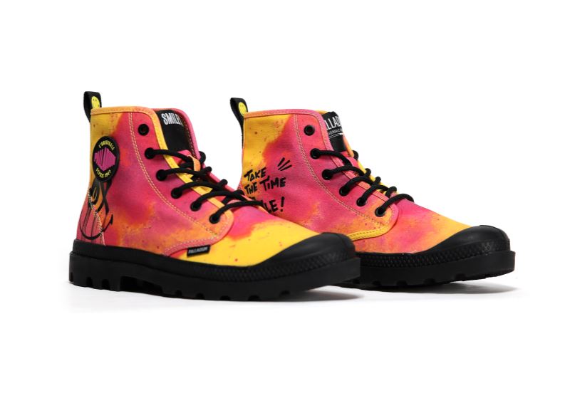 Palladium Pampa X Smiley 50 Čizme Muške Žute Roze Narančaste | nCcXHi2c