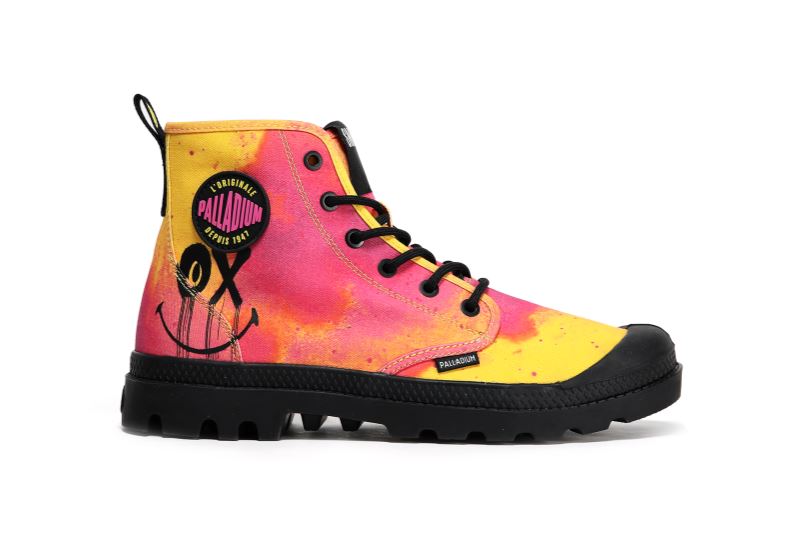 Palladium Pampa X Smiley 50 Čizme Muške Žute Roze Narančaste | nCcXHi2c