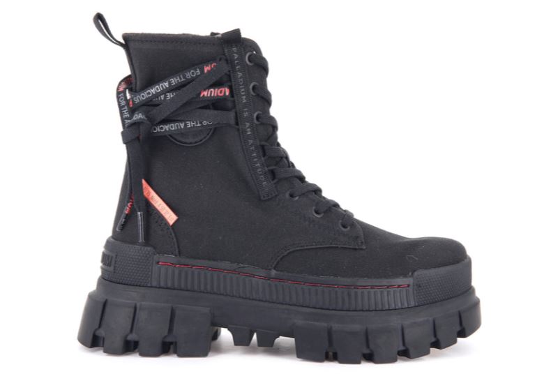 Palladium Revolt Boot Tx Čizme S Ortopedskom Petom Ženske Crne Crne | BY29xhcZ