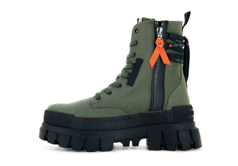 Palladium Revolt Boot Tx Čizme S Ortopedskom Petom Ženske Tamno Maslinasto Zelene | rJ1qijFe