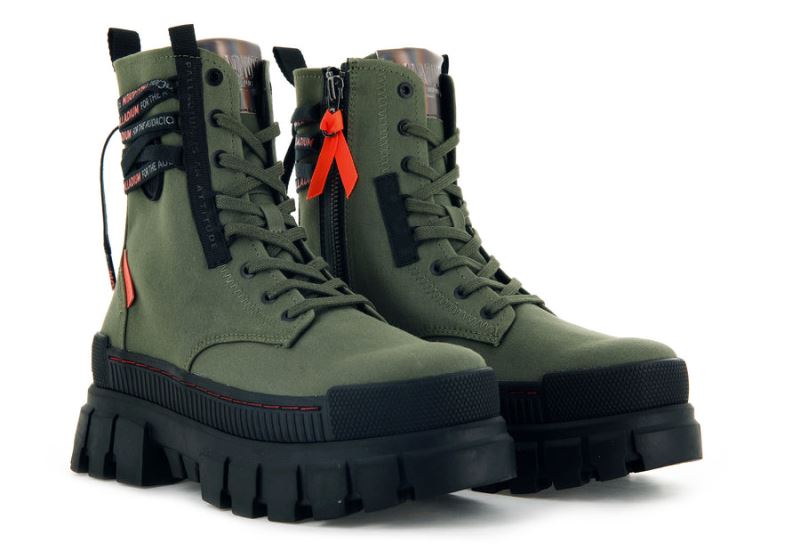 Palladium Revolt Boot Tx Čizme S Ortopedskom Petom Ženske Tamno Maslinasto Zelene | rJ1qijFe