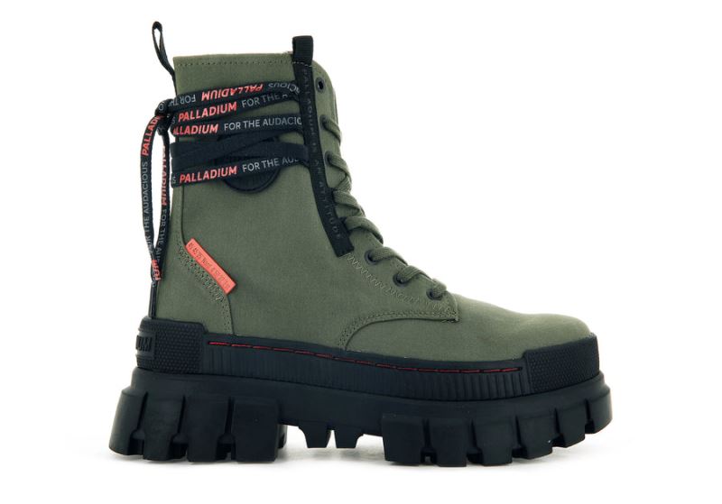 Palladium Revolt Boot Tx Čizme S Ortopedskom Petom Ženske Tamno Maslinasto Zelene | rJ1qijFe