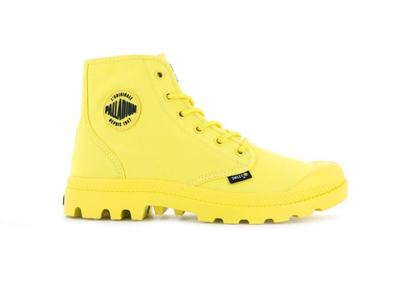 Palladium Smiley ® Pampa Hi Be Kind Planinarske Cipele Muške Žute | 6kNZWuag