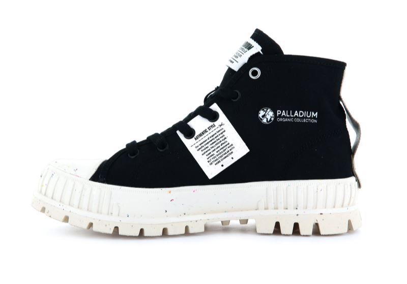 Palladium Srednje Pallashock Mid Organic Patike Ženske Crne | m6Rn60s1