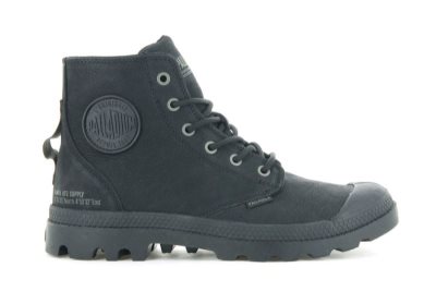 Palladium Pampa Hi Supply Koža Leather Boots Muške Crne Crne | AmiayBCh