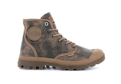 Palladium Pampa Hi Wax Čizme Ženske Smeđe | SYXk4rq3