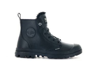 Palladium Pampa Hi Zip Koža S Čizme Ženske Crne Crne | a83XTSUe