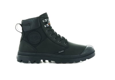 Palladium Pampa Shield Wp+ Lth Čizme Ženske Crne Crne | SjOPnmGu