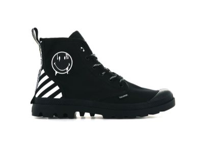 Palladium Pampa Smiley Dt Čizme Ženske Crne Bijele | AmulD7s7